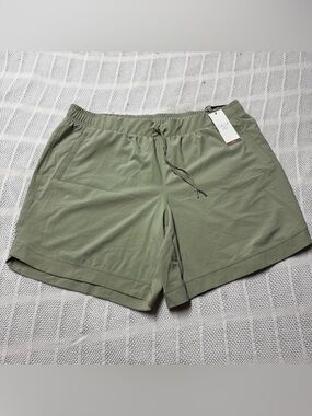 Calia Sage Green Women’s Drawstring Athletic Shorts Mid Rise